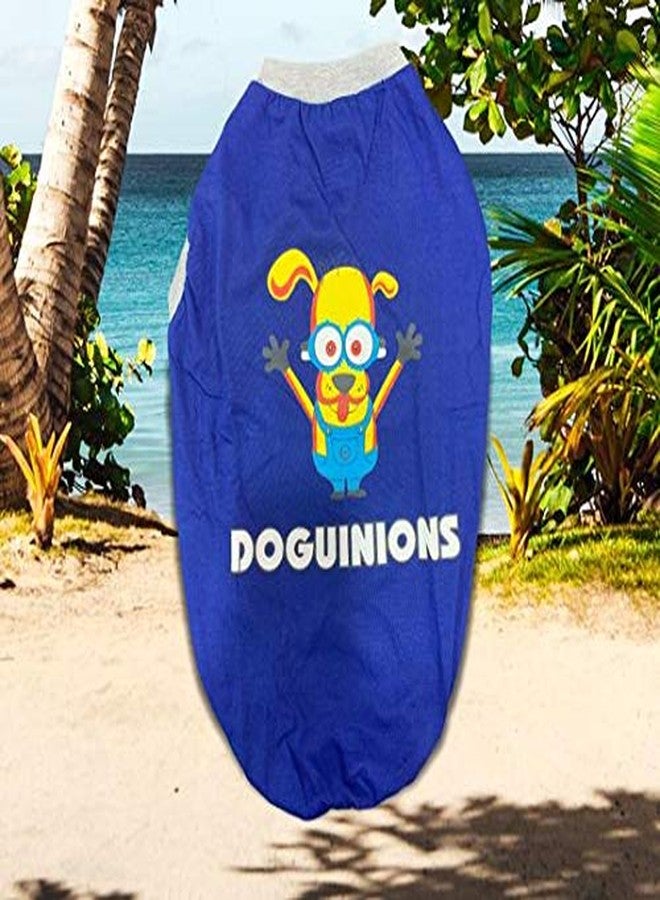 CHOOSTIX Summer Dog T-Shirt, Doguinions, Royal Blue, 24", 200g - Image 2